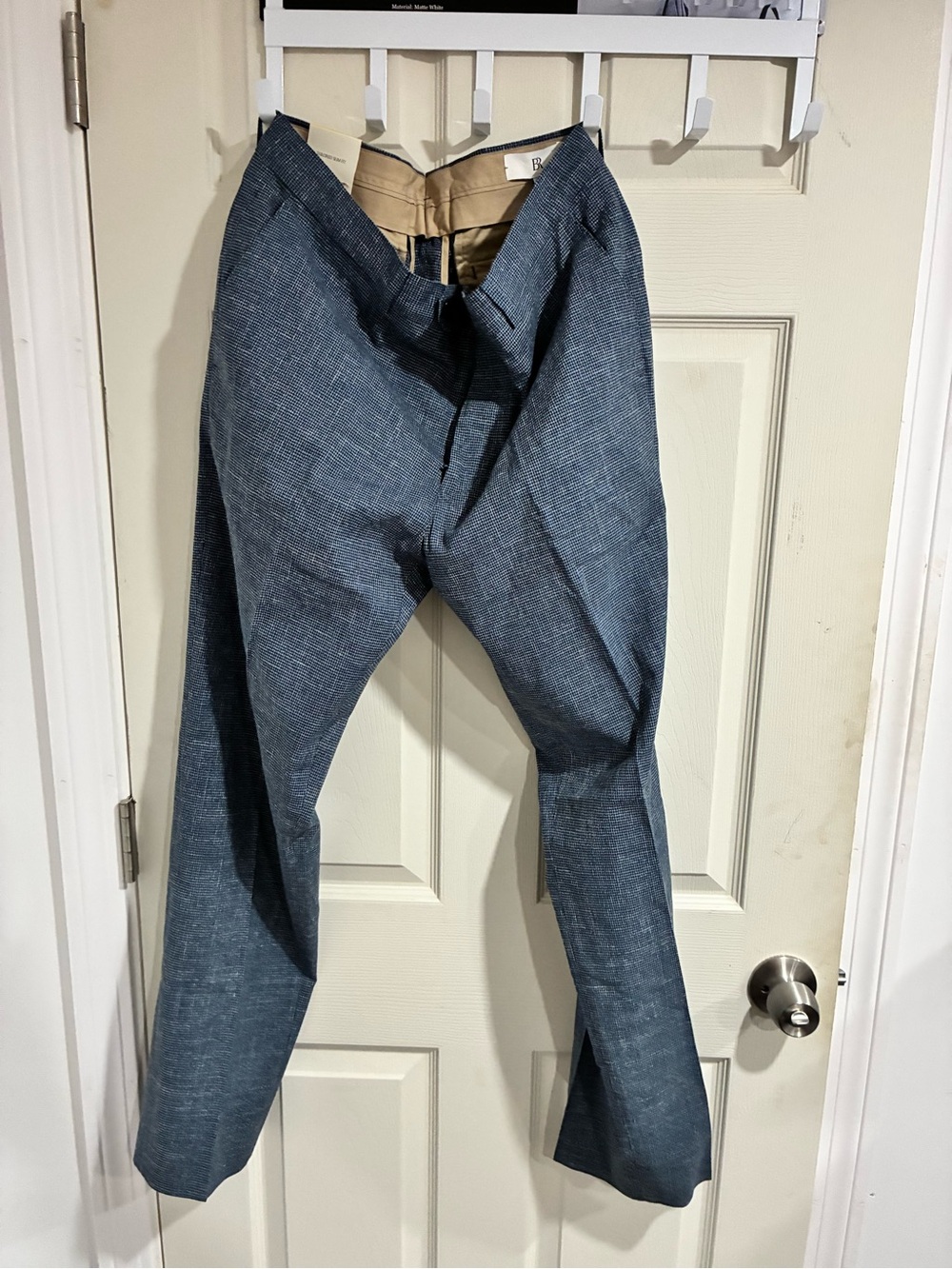 Banana Republic Blue Micro-Pattern Men's Slim fit  Dress Pants. 32 x 32. Cotton